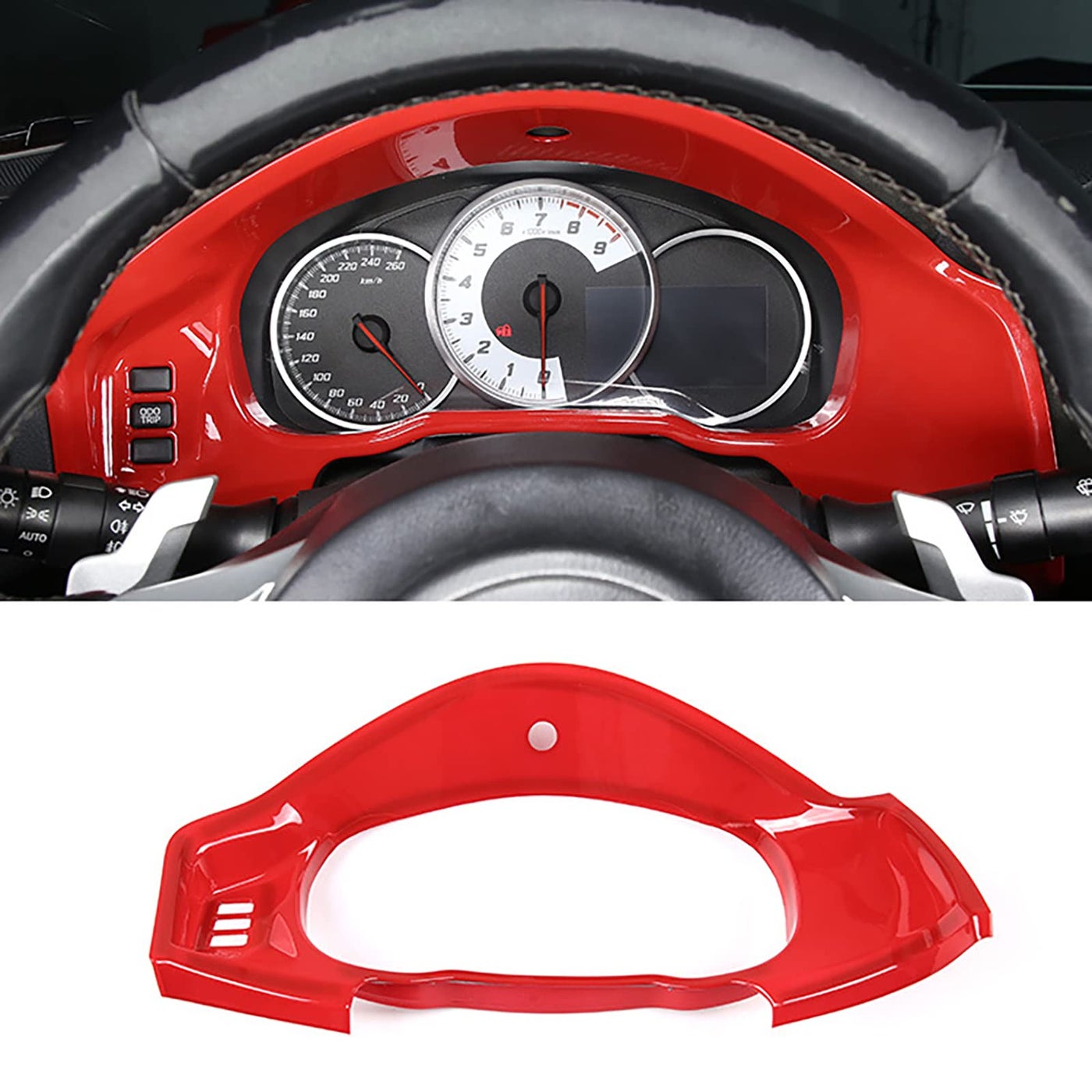 Compare KELEIMAI Car Accessories Fit For Subaru BRZ Toyota 86 20122020 Interior Dash board Instrument Panel Dial Trim Cover Frame Red ABS 1 PC at KSA Price