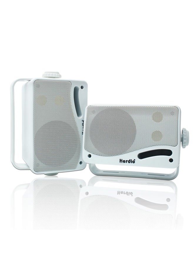 Compare 3.5 Outdoor Bluetooth Speakers Wired Waterproof, 200W 3 Way Upgrade Premium Wall Mount Speakers, Durable Mountable Loud Sound System for Patio Indoor Deck Garage White Pair at KSA Price