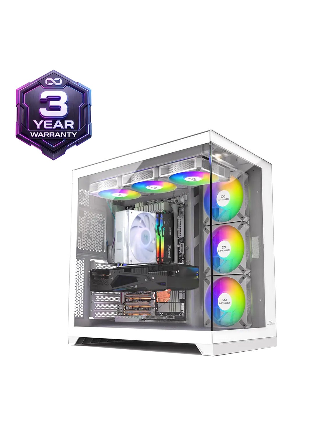 INFINIARC RTX 3050 GAMING DESKTOP PC (CUBE Case,…