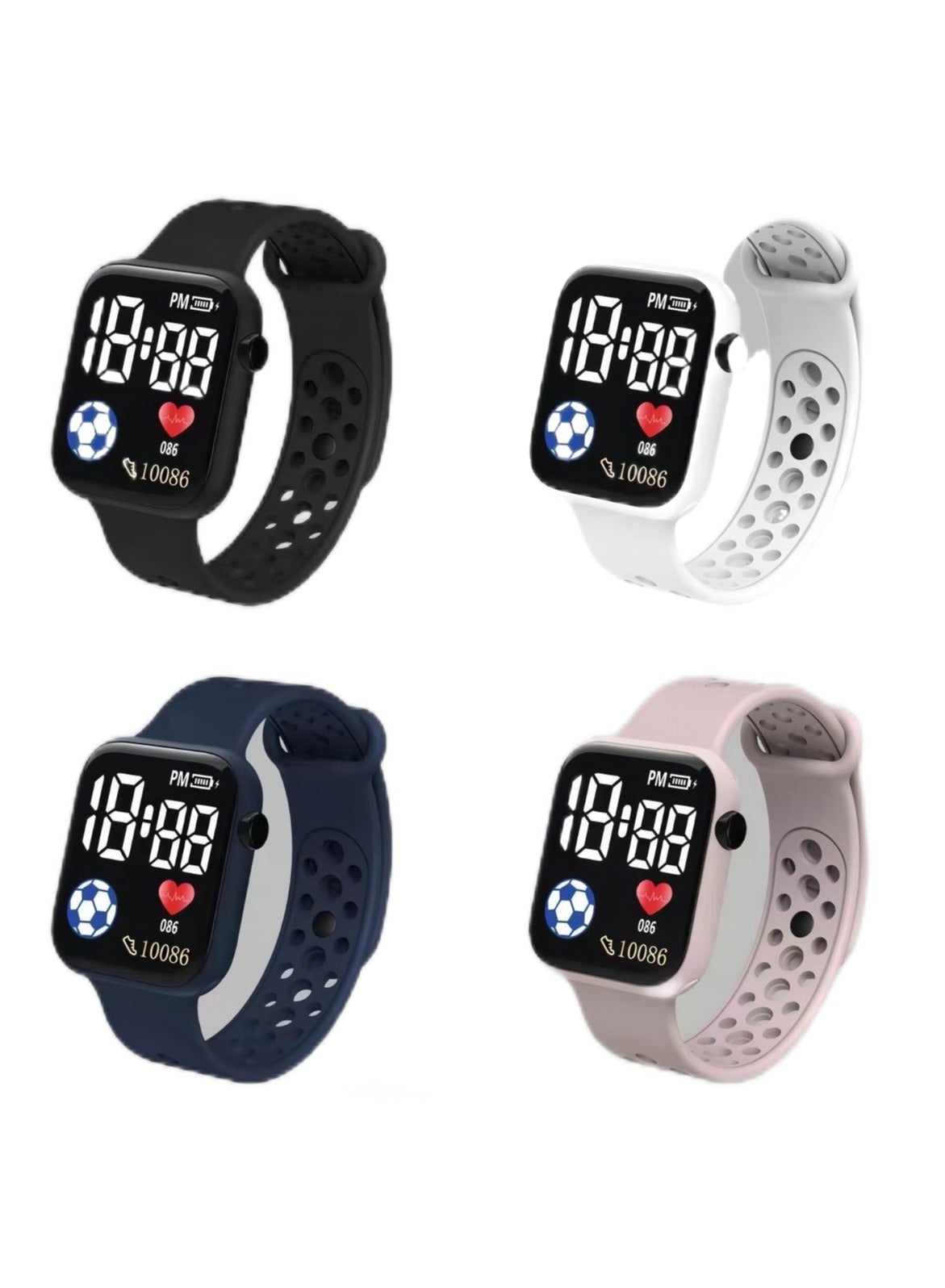 Compare 4PCSNew LED electronic square digital touch screen couple students children fashion bracelet at KSA Price