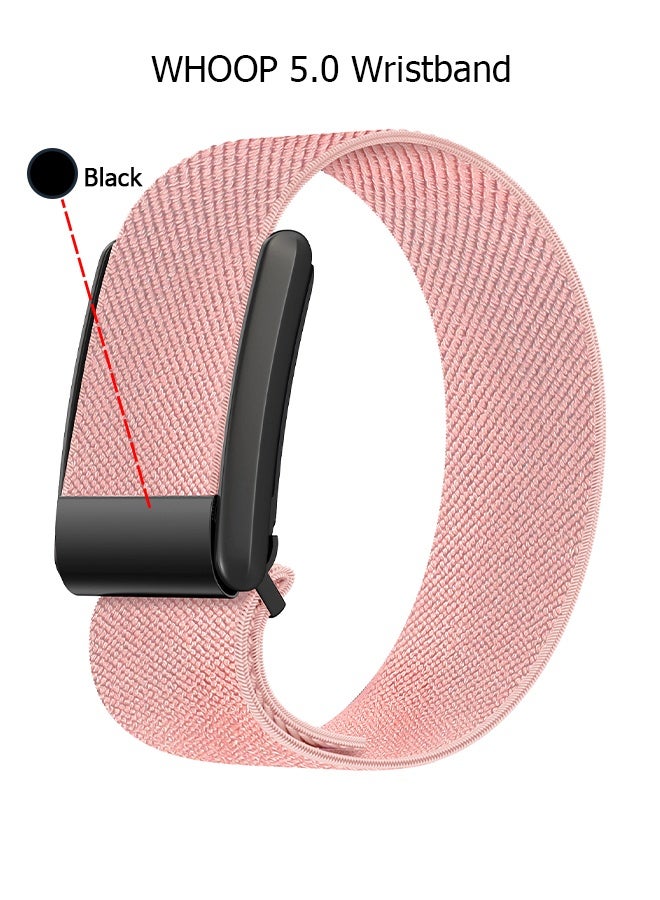 Compare Nylon Sports Strap with Whoop 5.0 Strap  Compatible with One & Peak  Breathable Nylon Adjustable Waterproof Replacement Wrist Strap  For Fitness, Activity, Sleep, Wearables  For Whoop 5.0  PinkBlack FrameNo The Electrocardiogram Model at KSA Price