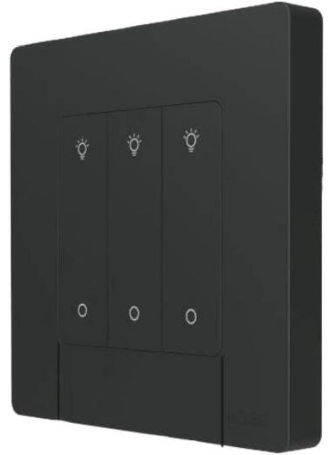 MOES Zigbee Push Ring Dimmer Switch – 3 Gang (Grey)…