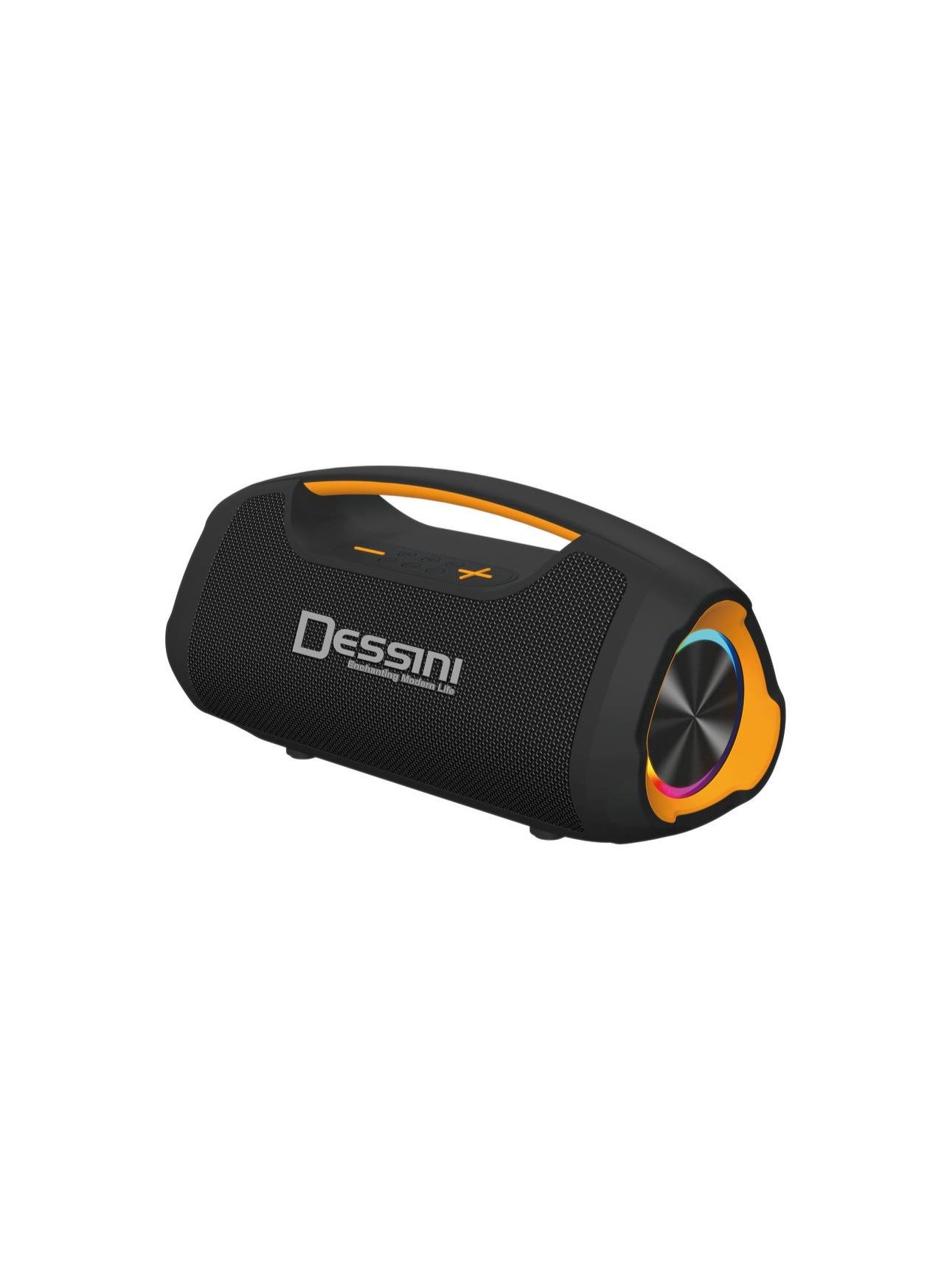 Compare Dessini Portable Wireless Speaker KD401 with Wireless Microphone, Bluetooth 5.3, RGB Lights, Deep Bass 2.1 Channel Sound, FM Radio, TypeC Charging – Black at KSA Price
