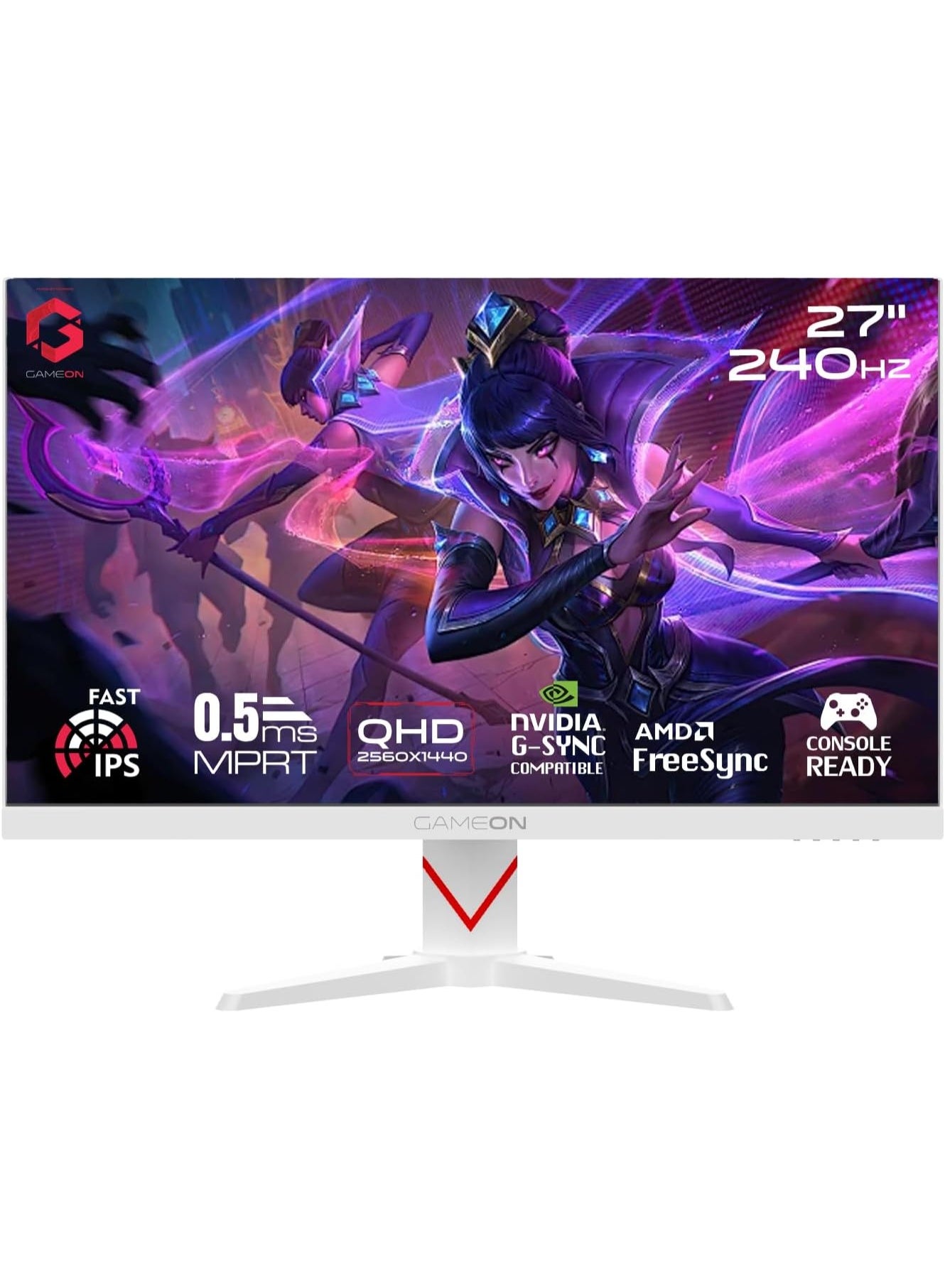 27 Inch QHD Gaming Monitor 2560x1440 240Hz Overclock…