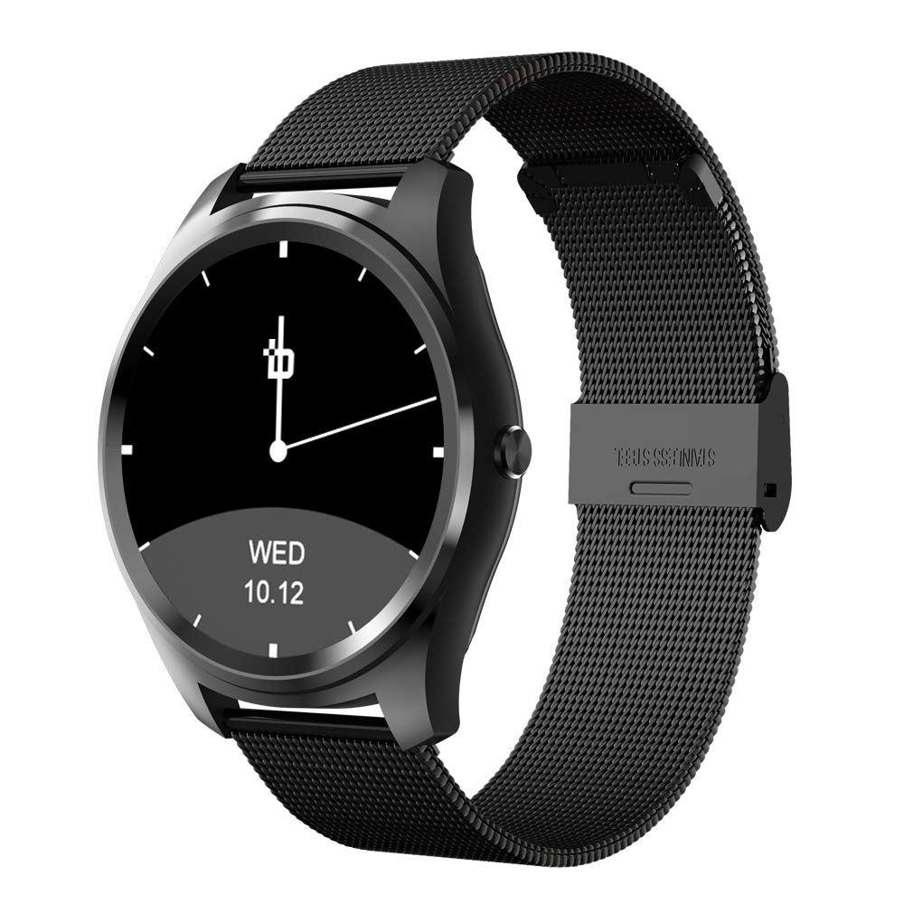 Compare Bean Information Technology Fusion Smart Watch for AppleAndroid Phones, Black with Stainless Strap at KSA Price