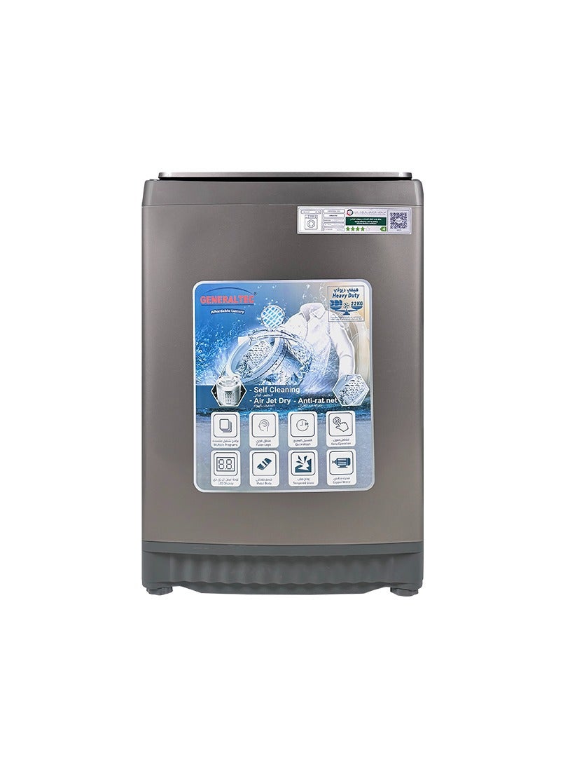 Compare Generaltec Heavy Duty Automatic Top Load 22 Kg Self Cleaning Washing Machine with Air Jet Dry, AntiRat Net, Quick Wash, Metal Body, Copper Motor  1 Year Warranty at KSA Price