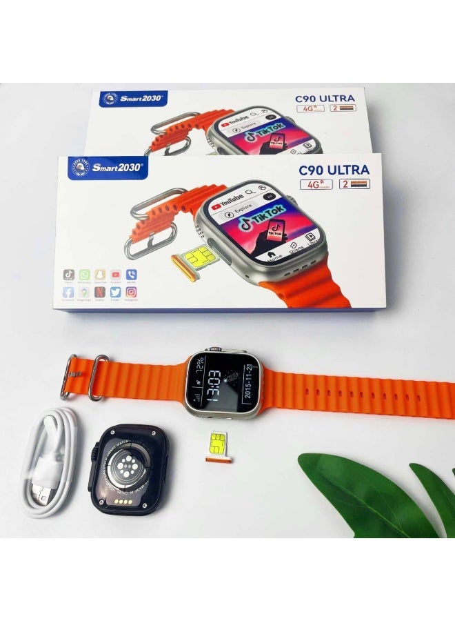 Compare Smart Berry C90 Ultra  4G LTE Android Smartwatch with SIM Support & Touchscreen Display at KSA Price