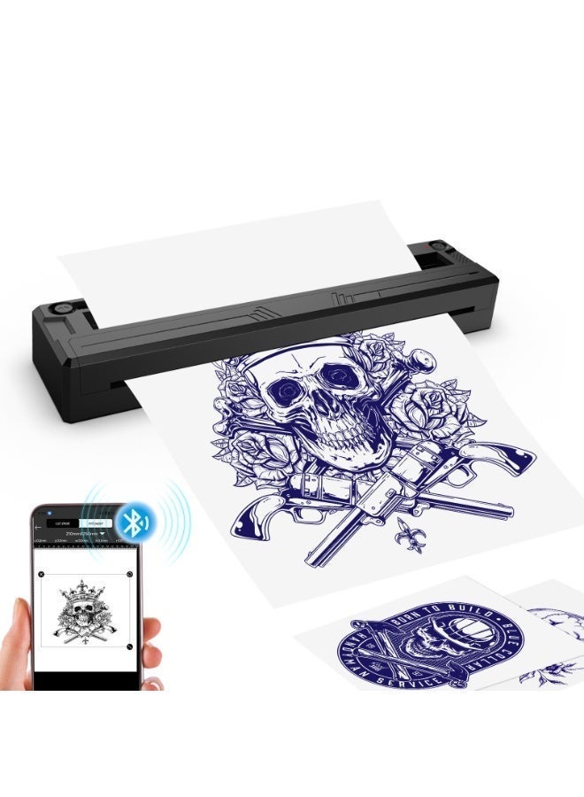 Compare M8 Portable Thermal Printer, Supports A4 Thermal Paper, 203DPI Inkless Mobile Travel Printers for Car School Office, Mini Bluetooth Printer for Android for iOS Phone at KSA Price