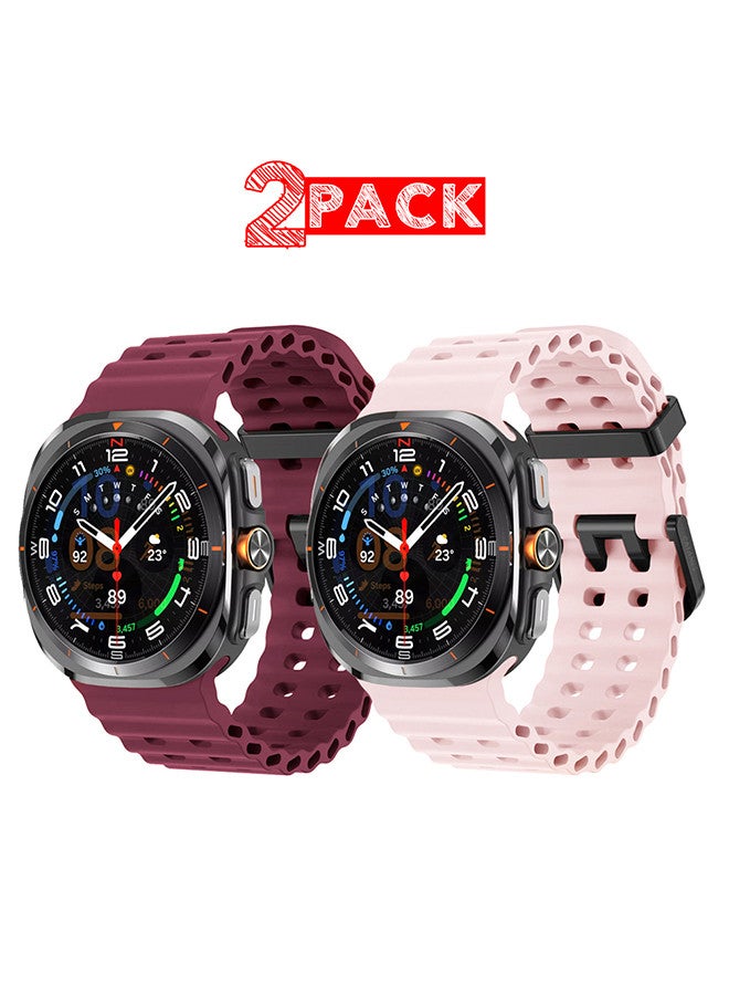 (for Samsung Galaxy Watch 7 Ultra) 2 Pack Silicone…