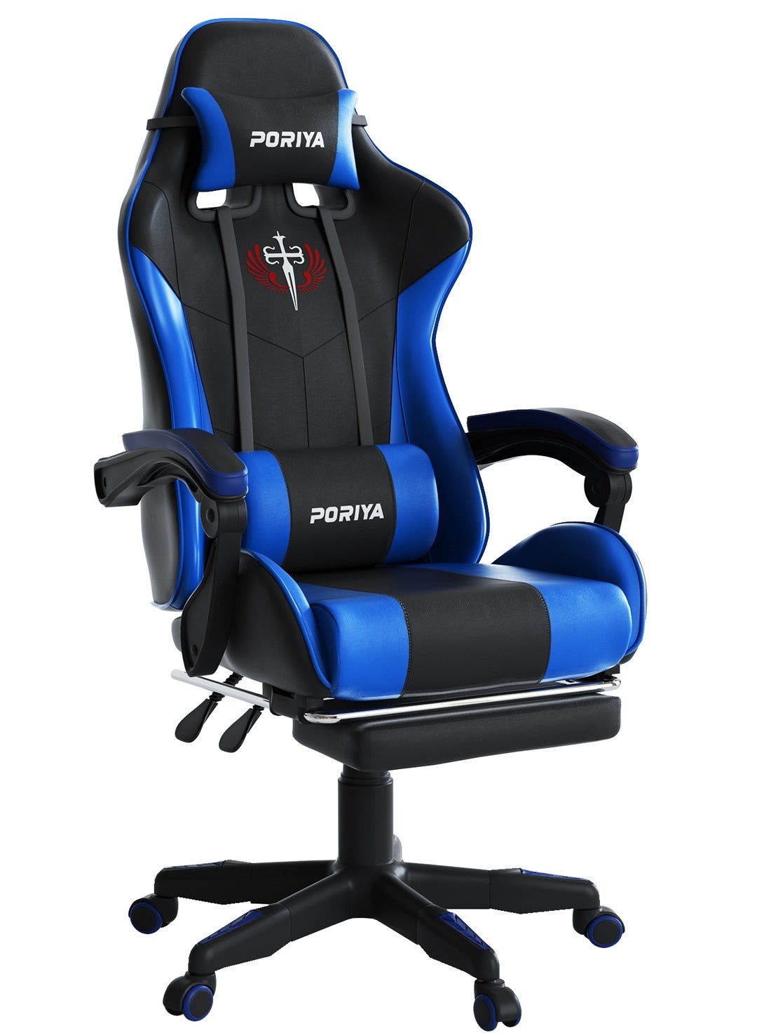 PORIYA Ergonomic Gaming Chair with Footrest, Adjustable…