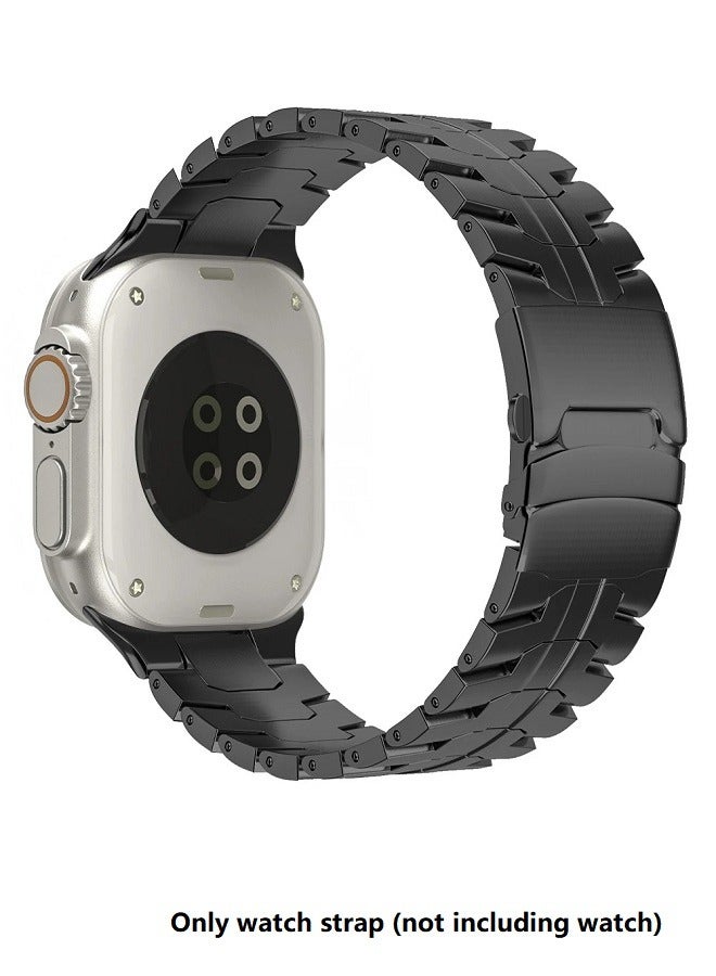 Compare Ultra stainless steel Bracelet for Apple Watch 49mm 45mm 44mm 42mm 46mm Luxury Men Band for Iwatch Series 9 6 5 4 Se 7 8 Ultra 2 49mm Band Stainless Steel?black? at KSA Price