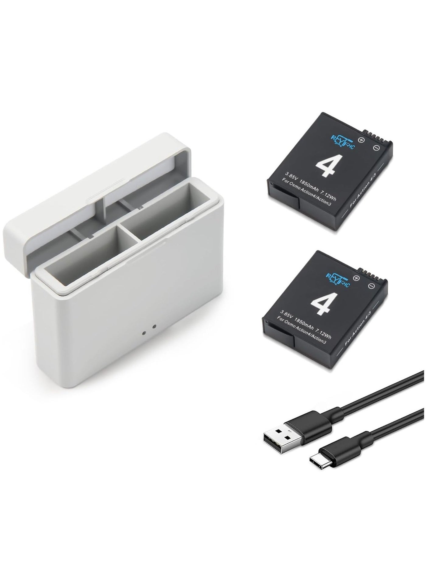Upgrade 2 Pack Osmo Action 4 Action 3 Battery…