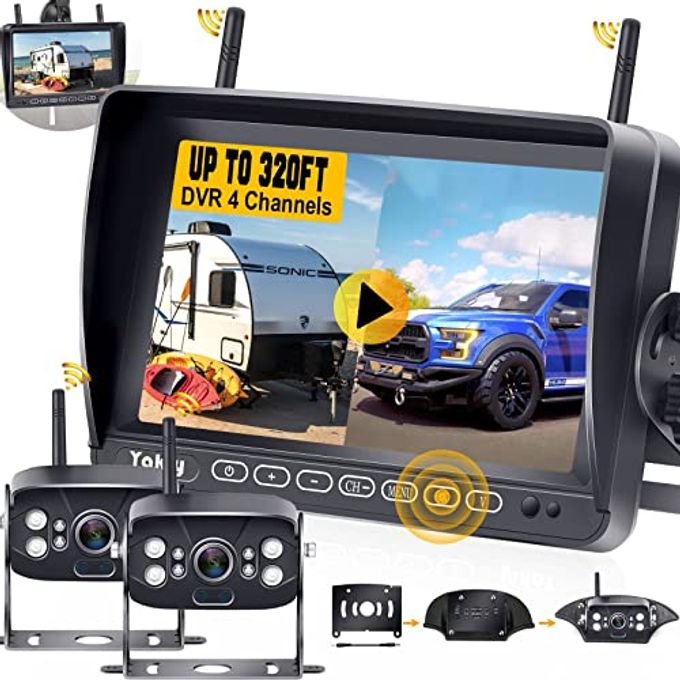 Rv Backup Camera Wireless Recording 2 Cameras…