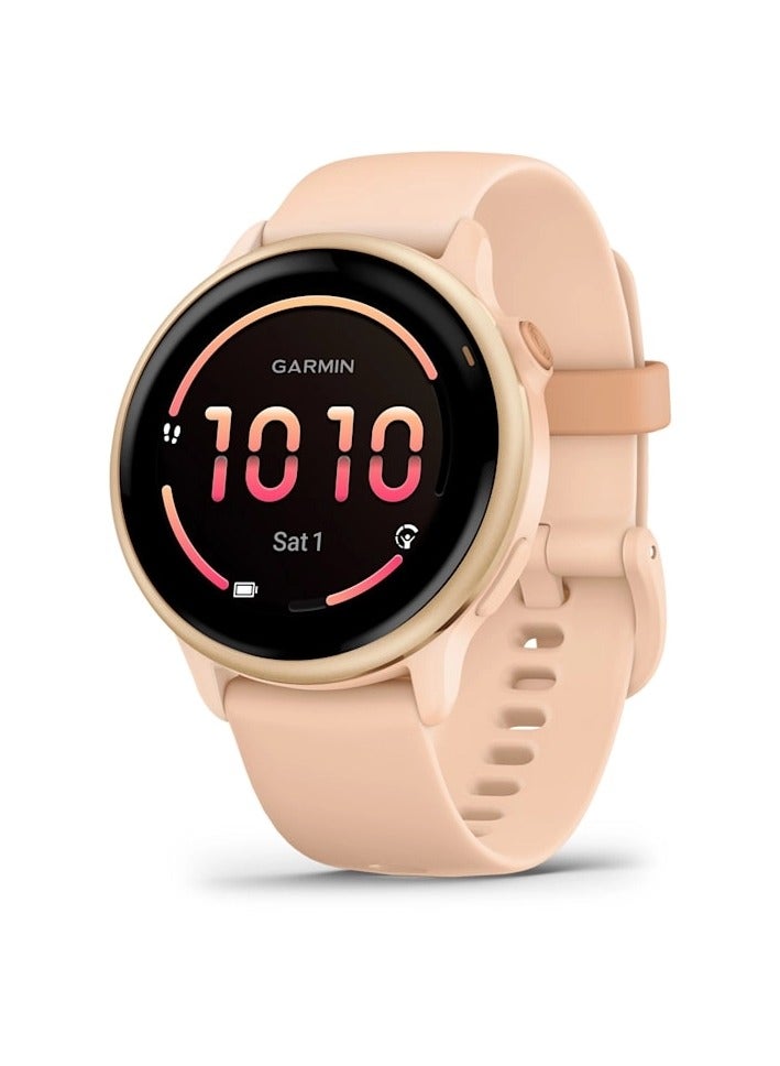 Compare Vívoactive 6  42MM  Metallic Band  Up to 11 Days of  Battery life   1.2 Amoled Display, Corning Gorilla Glass 3, Heart Rate Monitor, All day stress monitor, Smart notification, Tap to Pay, iOS and Android compatible Pink Dawn at KSA Price