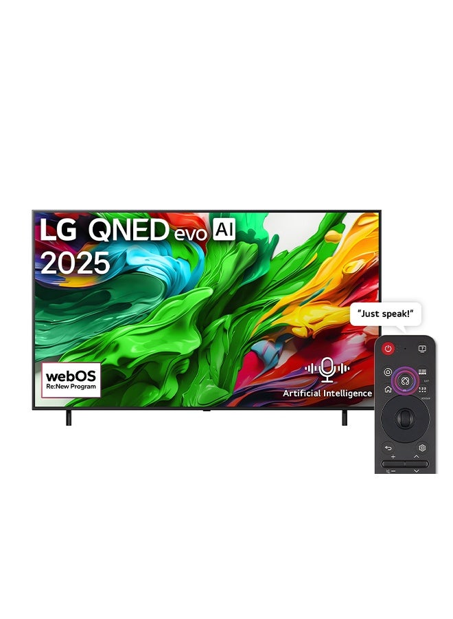Compare 100 Inch LG QNED evo AI QNED86 MiniLED 4K 144Hz VRR Smart TV, AI Magic Remote, WebOS25, Model Year 2025, 2 Year Warranty  100QNED86A6A Black at KSA Price