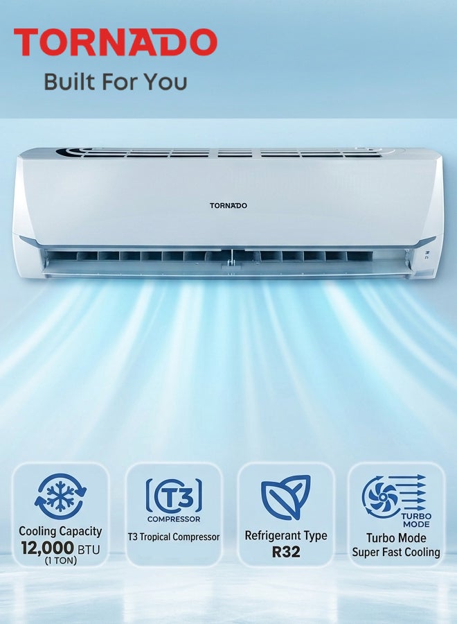 1 Ton TORNADO Split Air Conditioner 12,000…