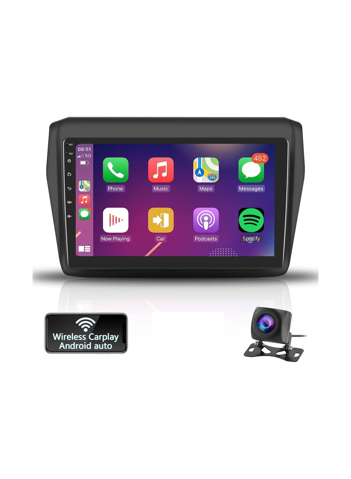 Compare Android Car Stereo for Suzuki Swift 20172023 6GB RAM 128GB ROM MirrorLink WiFi BT 9 Inch Support SIM Card, Apple Carplay, IPS Touch Screen with AHD Camera Included at KSA Price