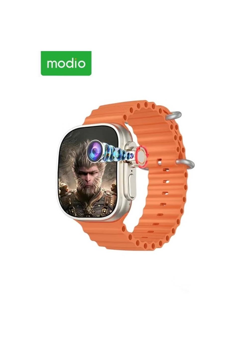 Compare Smart Watch With 2.2 Inch Full Screen Display Sim Card Slot and 3 Pair Straps and Charging Cable Designed For Ladies and Gents at KSA Price