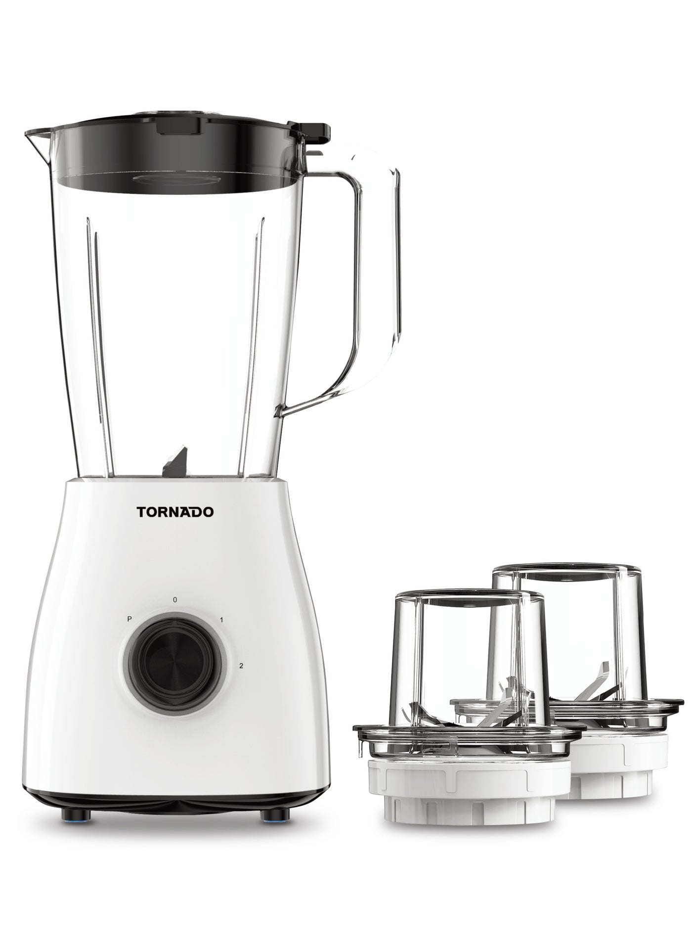 Compare Tornado Blender 1.5L Plastic Jar, 500W, 2 Speeds + Pulse, 2 Mills, White TBL9008CACB at KSA Price