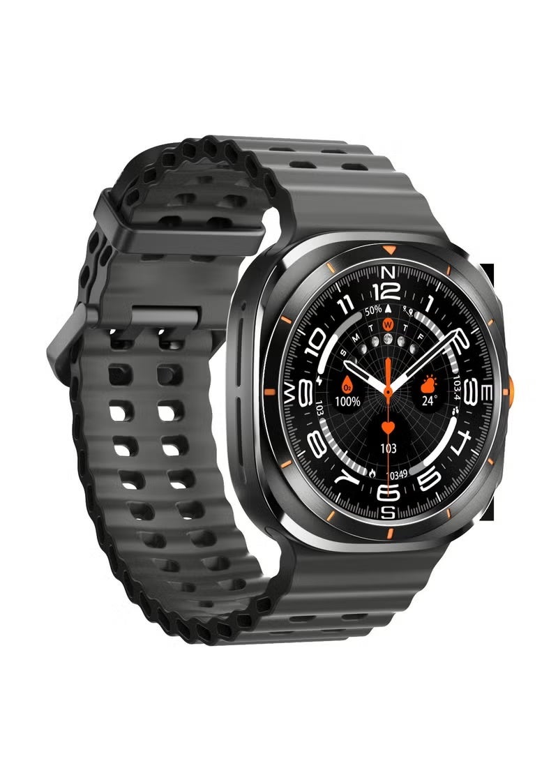 Compare Ultra Smartwatch With GPS, NFC, And Compass; Ldeal For Outdoor Sports Men Upgraded Smartwatch Black at KSA Price