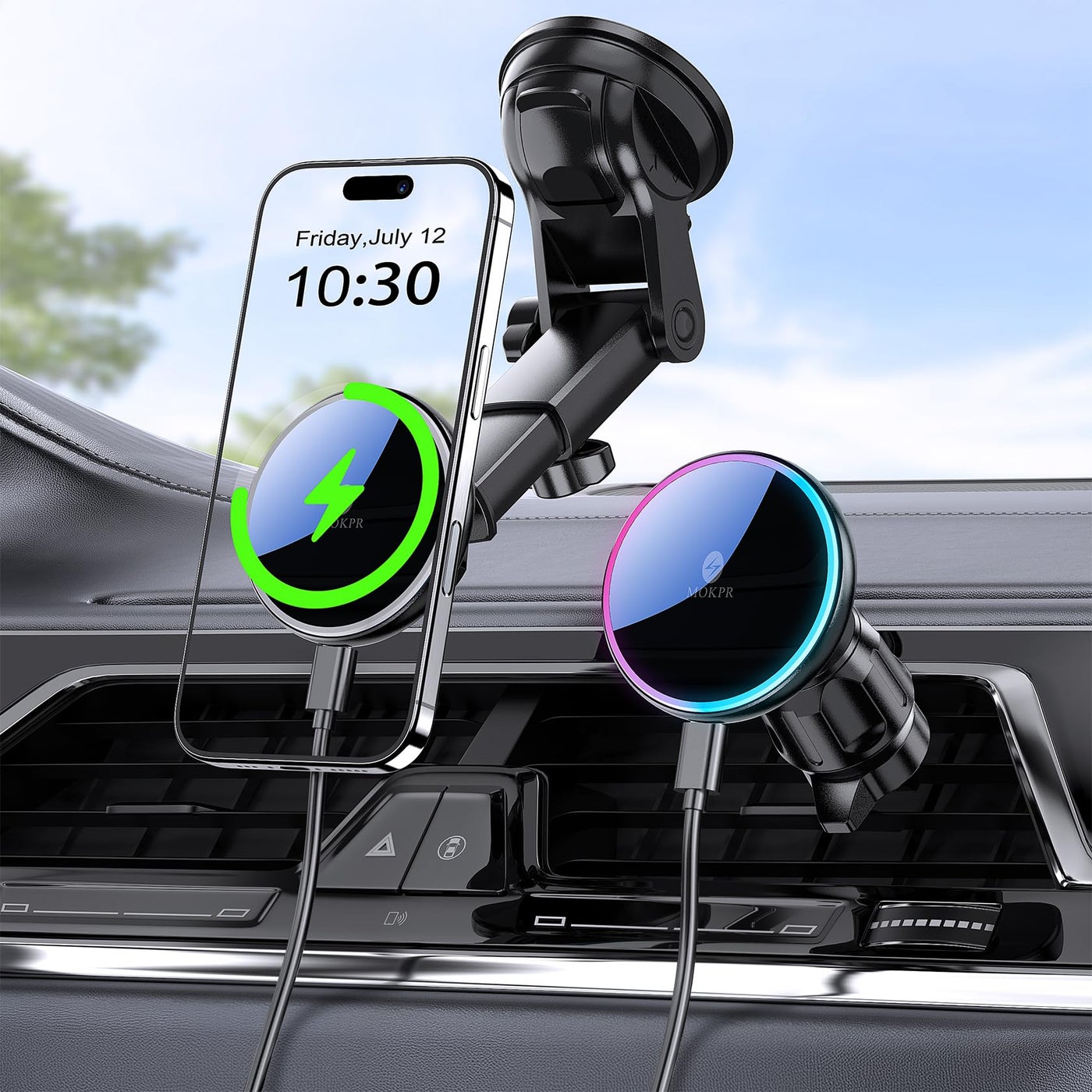MOKPR for Magsafe Car Mount Charger, 15W…