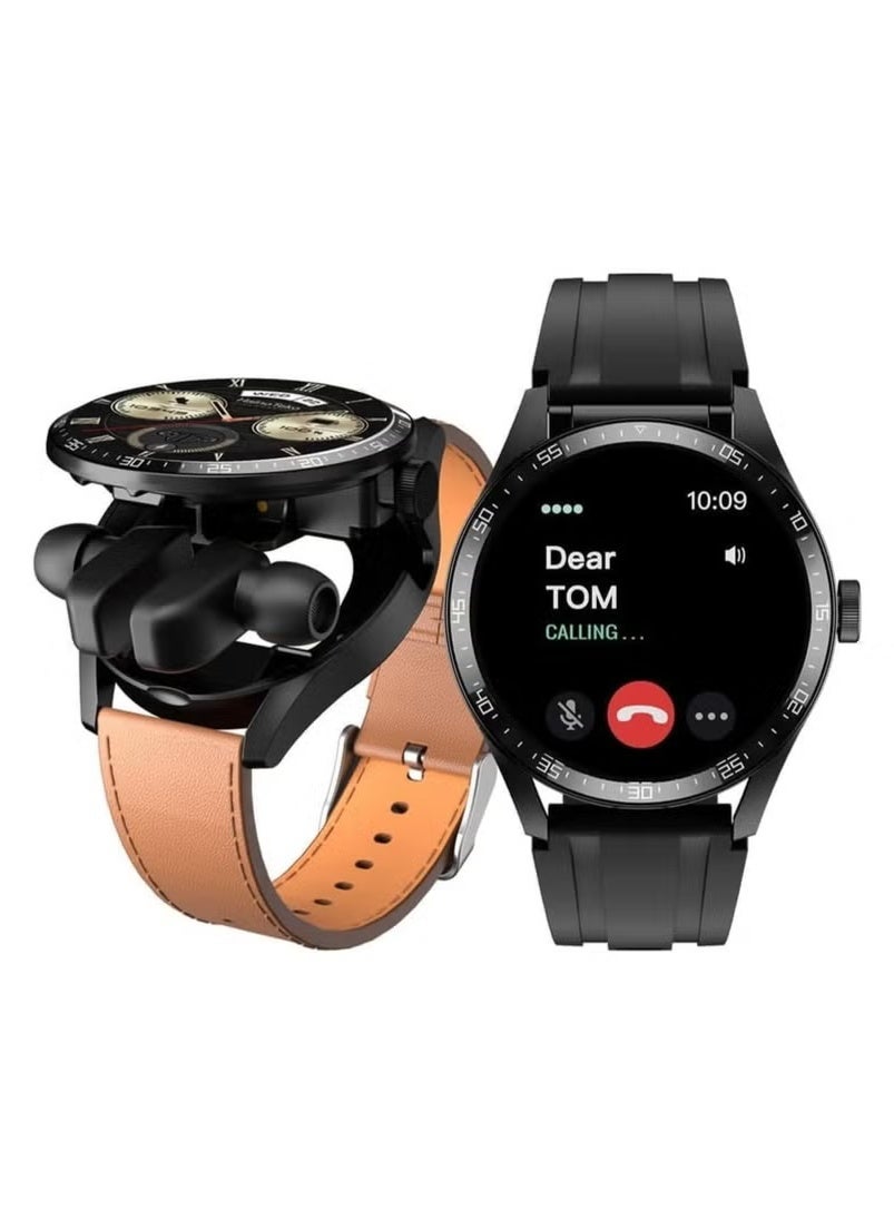 Compare RW37 Watch Buds, Smart Watch With Large Round AMOLED Display, Bluetooth Earbuds, 2 Straps  Haino Teko RW37 at KSA Price