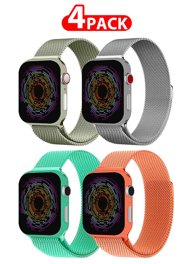 4 Pack Stainless Steel Milanese Loop Compatible…