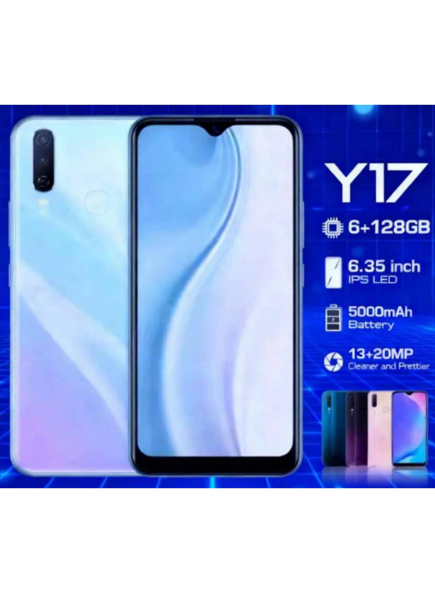 Compare Y17 4G Dual SIM Peacock Blue 6GB RAM 128GB 4G LTE  International Version at KSA Price