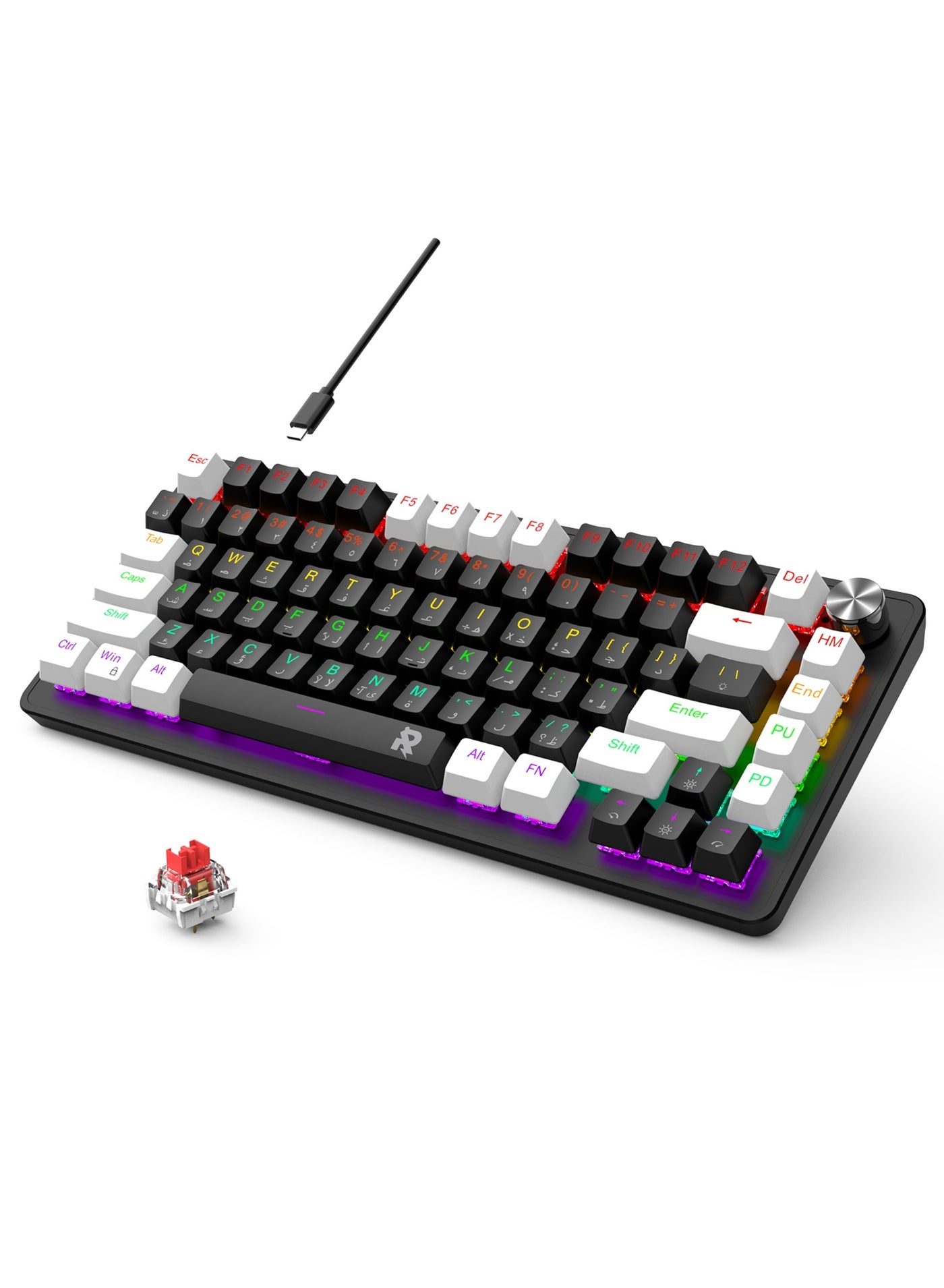 ROCK POW 70% Gaming Keyboard,Arabic English…