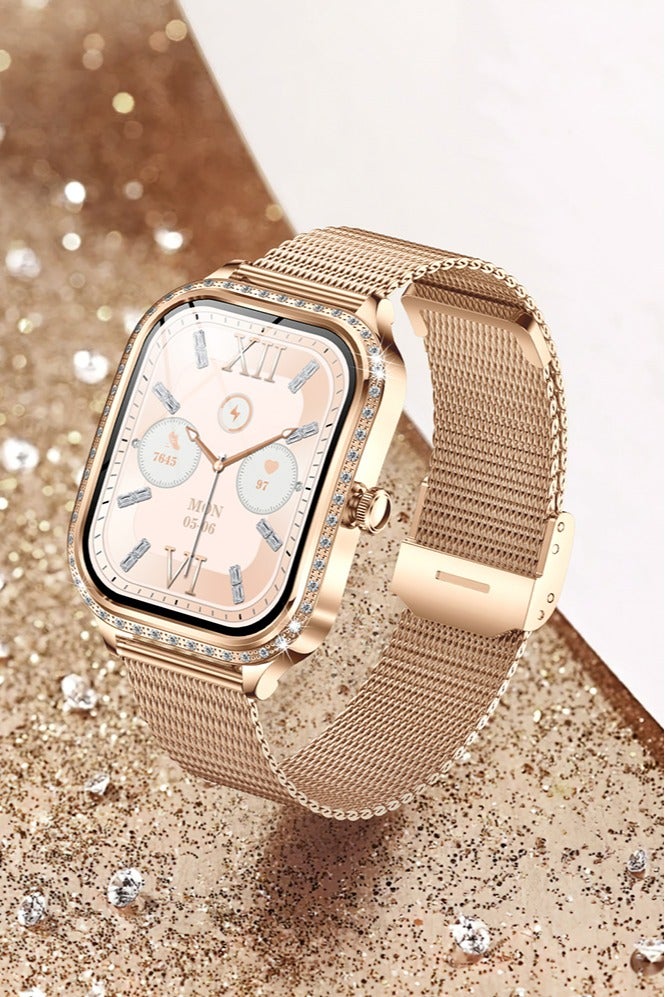Compare Smart Watches for Women with Diamonds, 1.75 HD Smartwatch with Sleep Monitor,IP68 Waterproof Fitness Tracker 100+ Sport Modes Pedometer for Android iOS at KSA Price