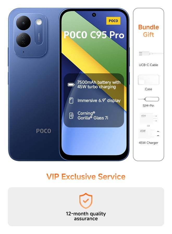 POCO C95 Pro Dual SIM 4G Blue 8GB RAM…