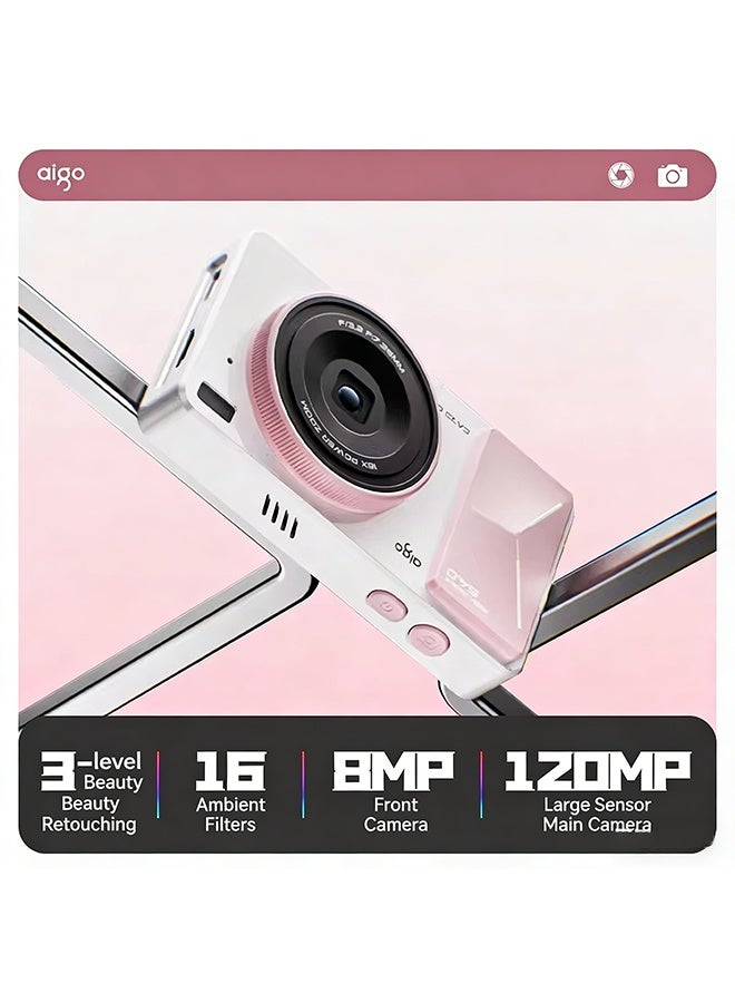 AIGO D6 64GB Digital Camera AF 4K HD Image…