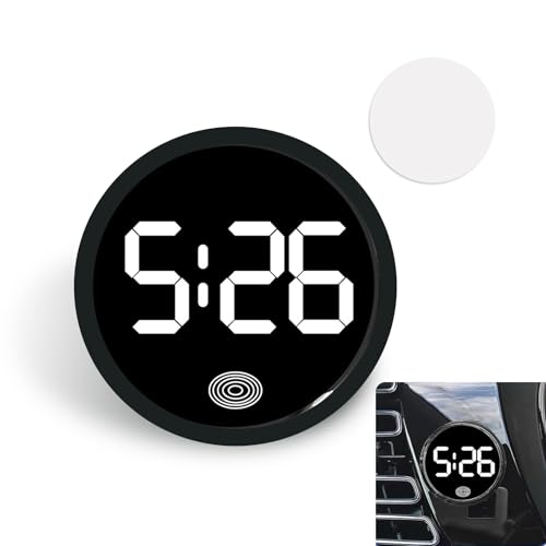 Compare XIZAKEE 1 PC Mini LED Digital Clock SelfAdhesive Digital Dashboard Display Clock Luminous LED Time Touch Watch Universal for Most Cars Trucks SUVs White at KSA Price