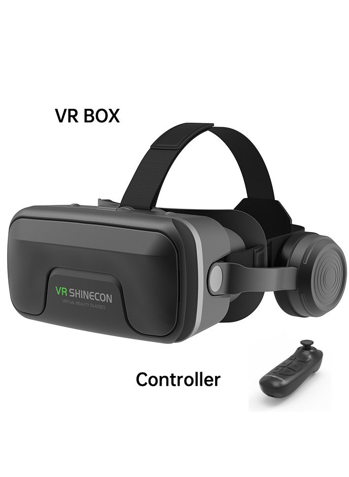 Compare VR 3D Virtual Reality HeadsetSupport 5.57.2 inch mobile phones with Controller for Movies and Games at KSA Price