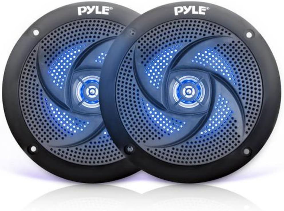 Pyle Low-Profile Waterproof Marine Speakers - 100W…