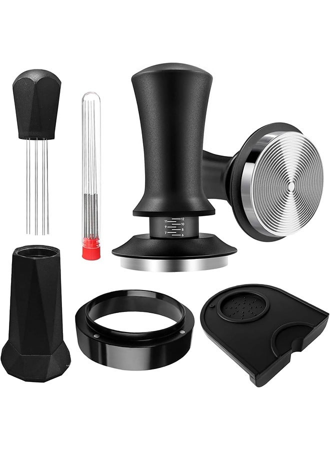 Compare Coffee Espresso Tamper Set, 51mm Espresso Tamper & WDT Tool, Espresso Dosing Funnel, Silicone Gel Coffee Tamper Mat, Espresso Accessories for Barista Bar Home Office at KSA Price