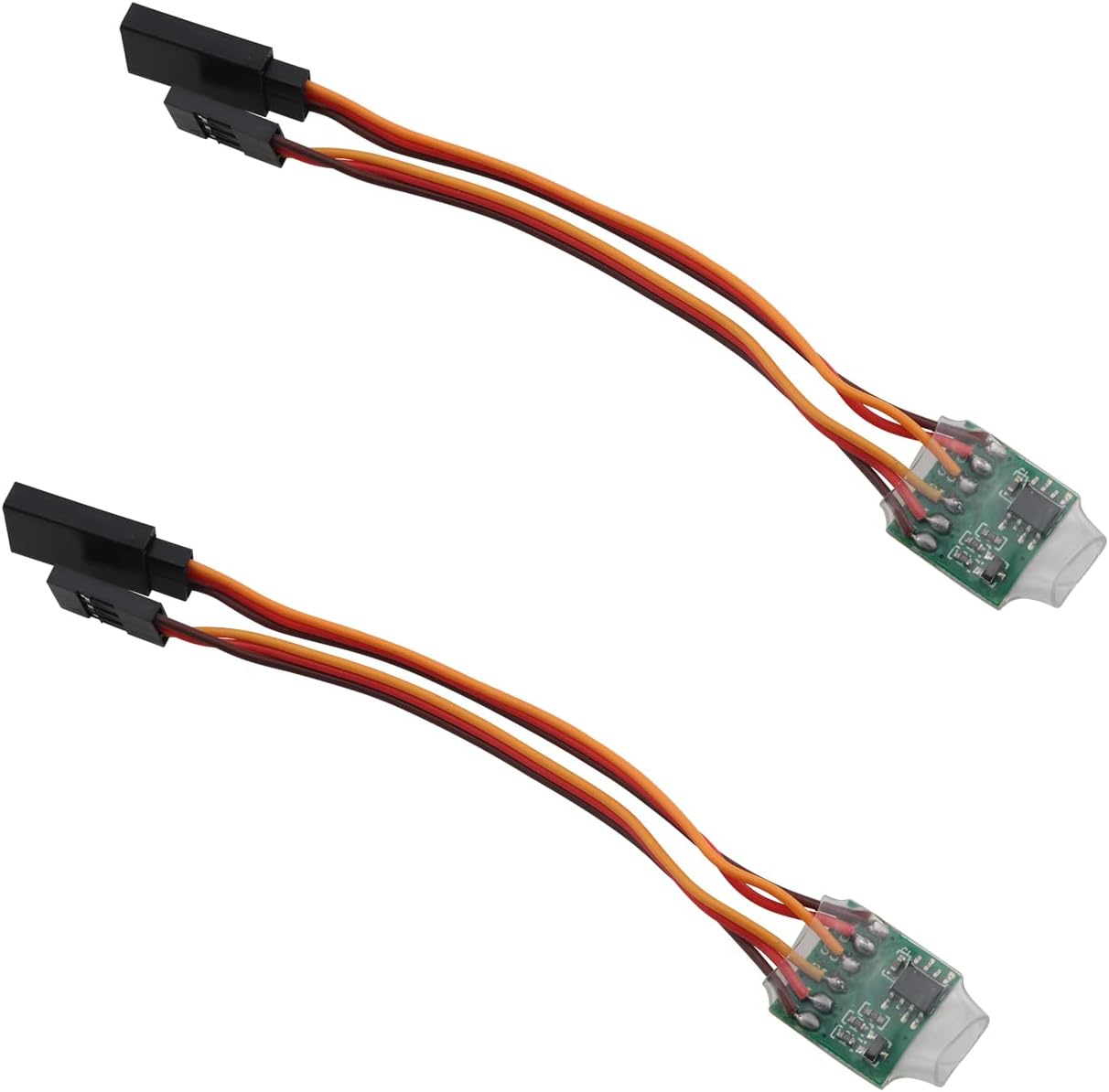 Compare klarako 2PCS Universal RC Servo Signal Reverser Rotation Inverter for Aircraft Airplane Steering Gear, Orange and Black at KSA Price