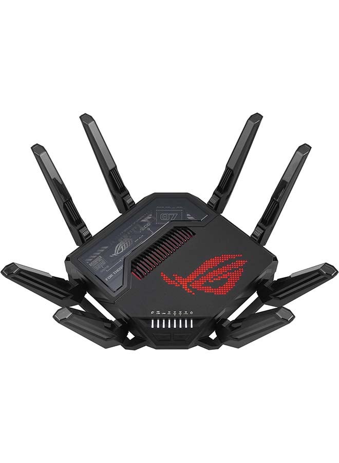 Compare Rog Rapture GtBe98 QuadBand Wifi 7 Aimesh Extendable Gaming Router, 25Gbps, 320Mhz, 4KQam, Dual 10G Ports, Quad 2.5G Ports, Vpns, 4G Lte5G Mobile Tethering Black at KSA Price