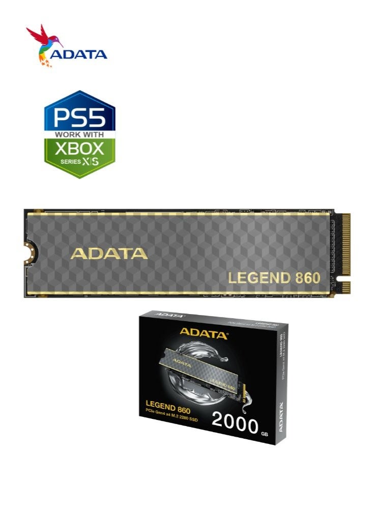 Compare LEGEND 860 2000 GB Solid State Drive NVMe SSD for Laptop Desktop PS5 XBOX | PCIe Gen4x4 M.2 2280 at KSA Price