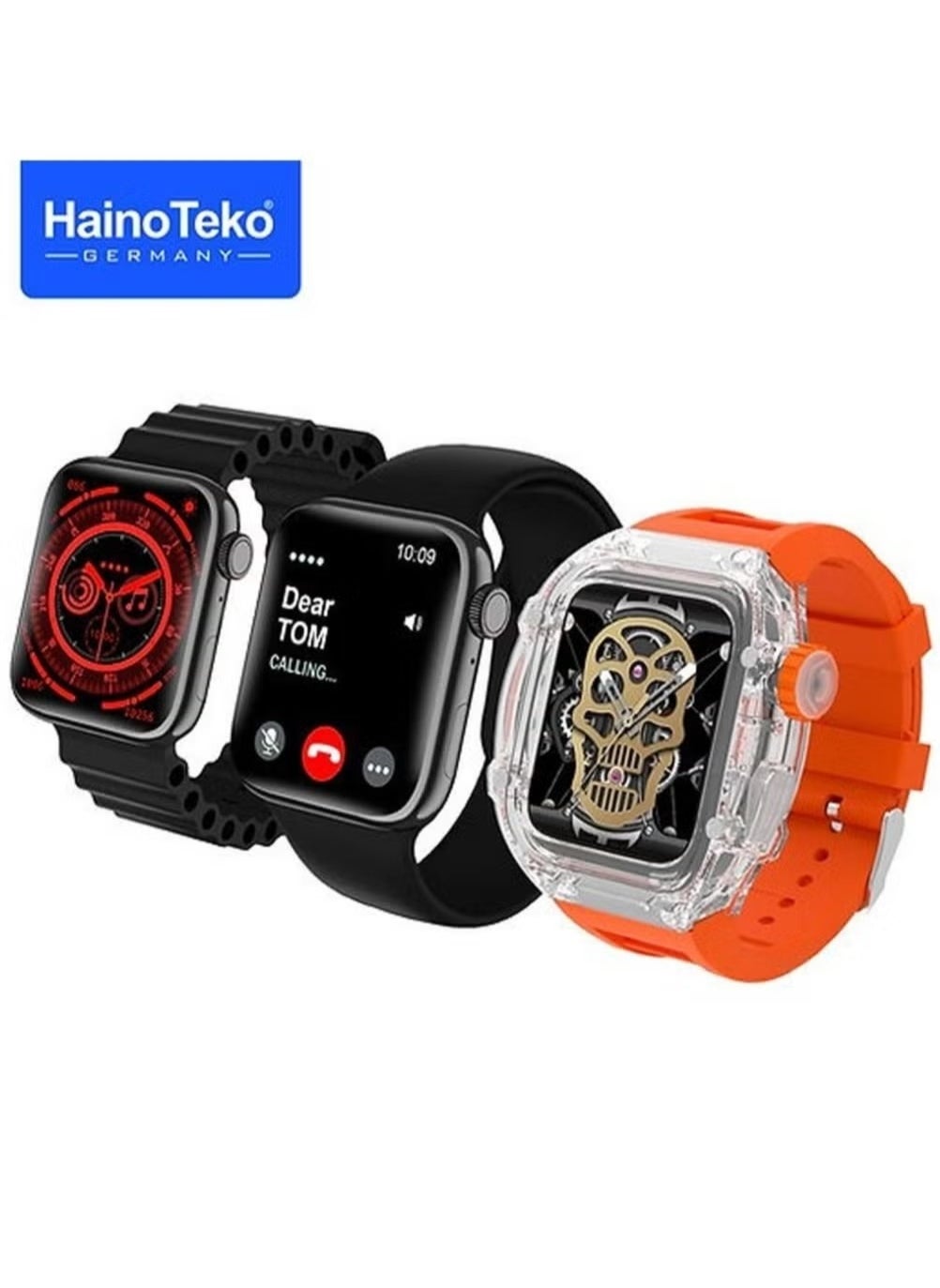 Compare Germany Richard M9 Smart Watch for Men – 3 Pair Straps, 1 Protective Case, Fitness & Health Tracking, Bluetooth Connectivity, Waterproof Design, Sleek and Durable at KSA Price