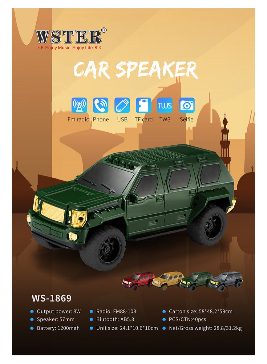 WS-1869 SUV Car Shape Bluetooth Speaker with…