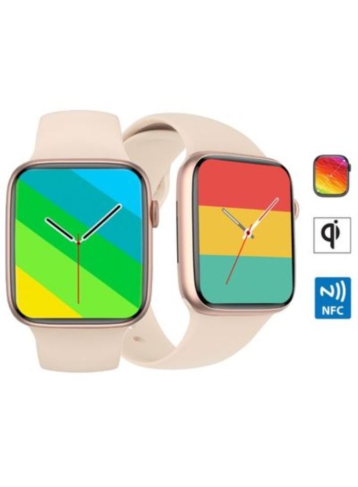 Compare DT NO.I Series 7 Smart Watch NFC 1.90 Inches Screen Frosted Gold Zinc Alloy Case Silicone Sport Band 45mm. at KSA Price