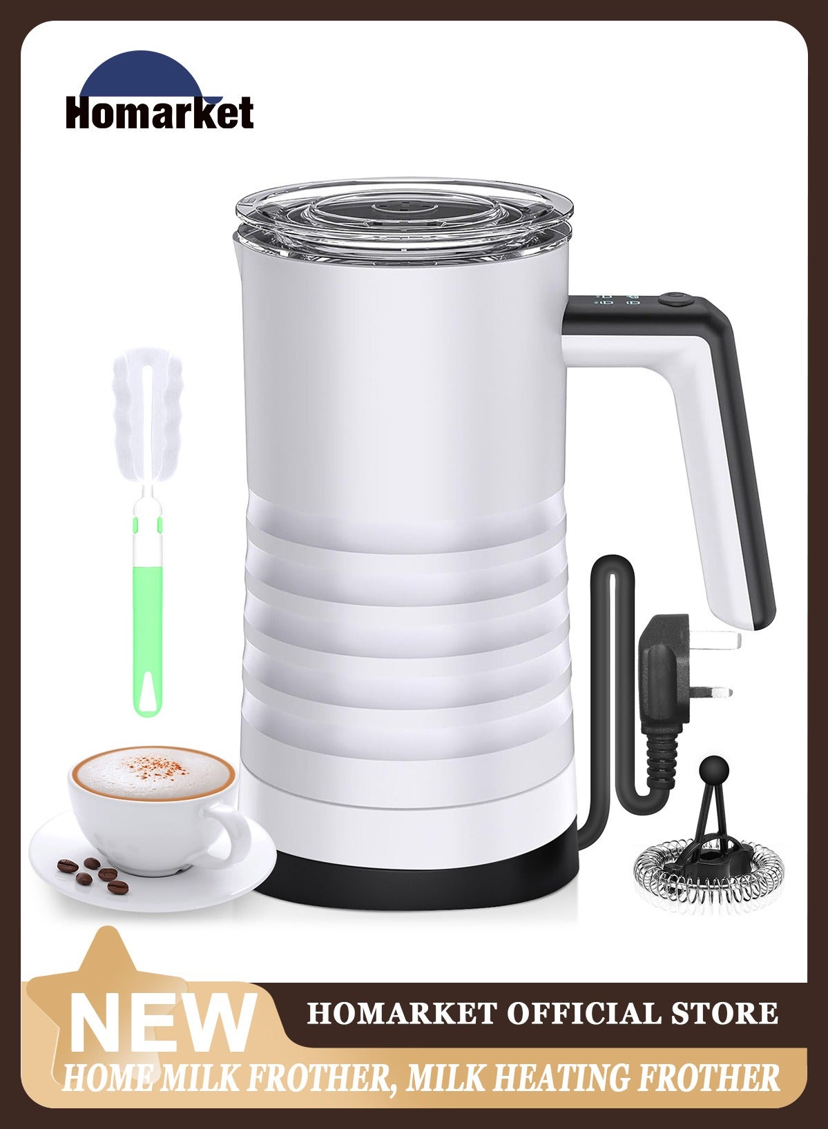 Electric Milk Frother and Steamer 4 in 1…
