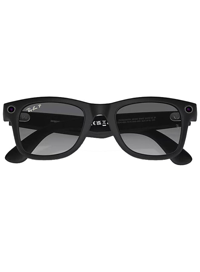 Compare RayBan Wayfarer Smart Glasses, Frame Matte, Polar Gradient Graphite Lenses | 601ST353RW4006 Black at KSA Price