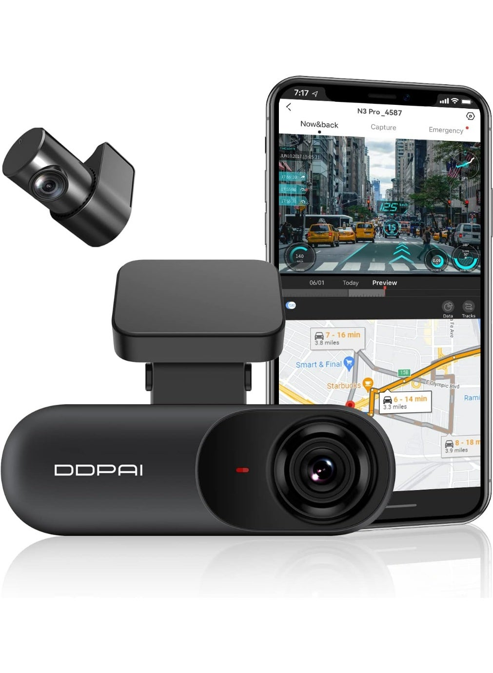 DDPAI 2.5K Dash Cam for Cars Front and Rear,…