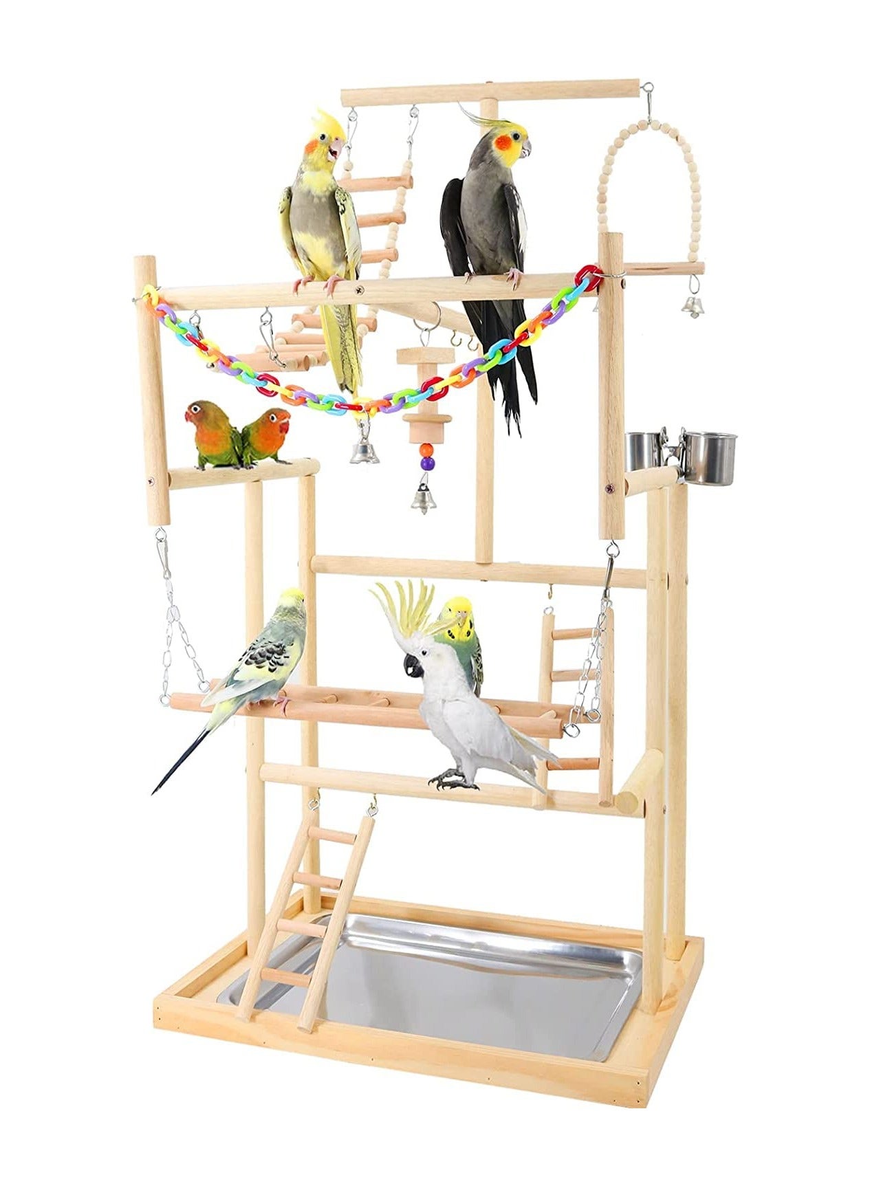 Pet Parrot Playstand Parrots Bird Playground Bird…