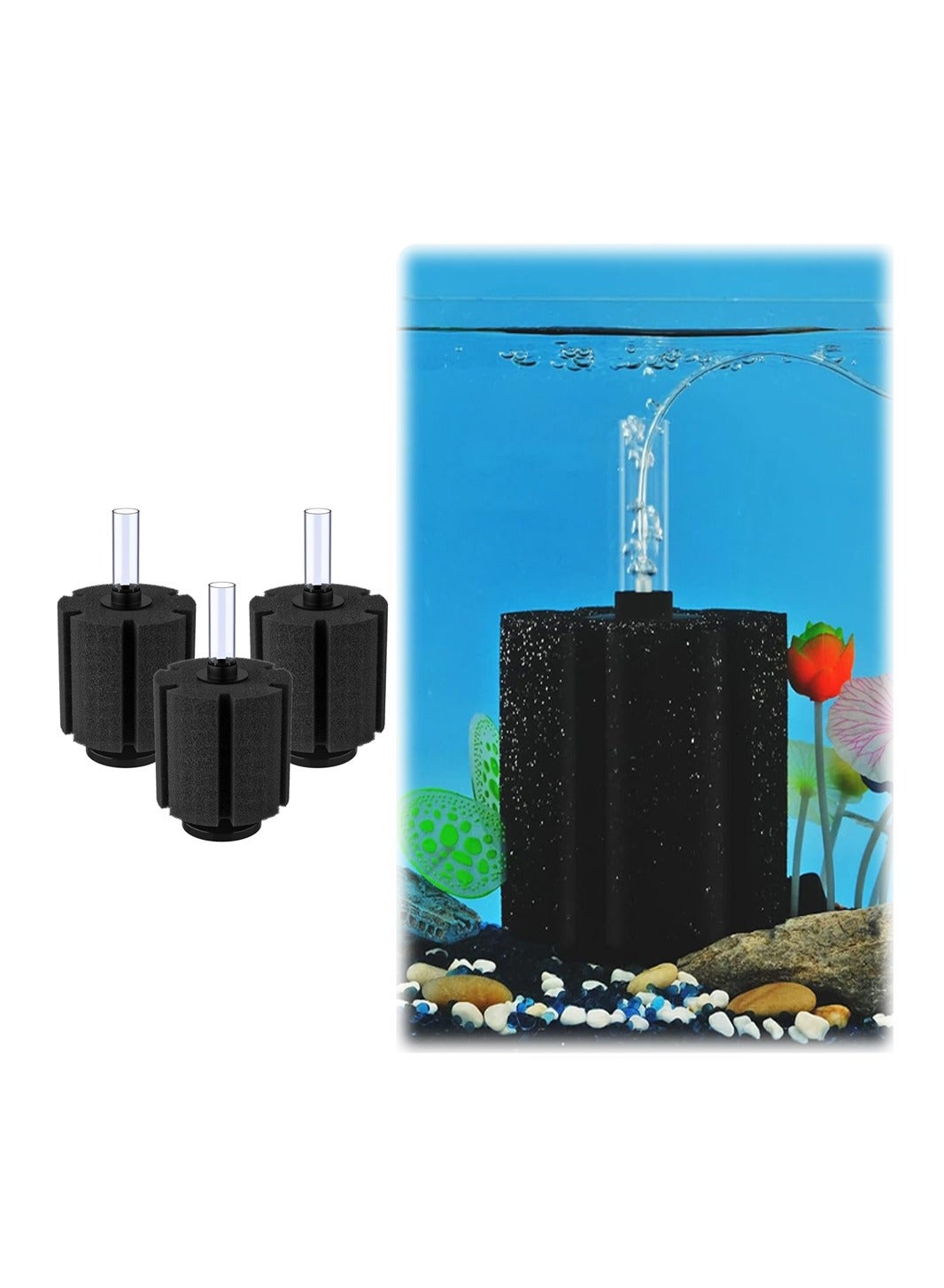 Compare Aquarium Fish Tank Biochemical Cotton Filter, Nano Bio Sponge Filter, Quiet Betta Fry Shrimp and Small Fish Foam Filter, for Fish Tank Up to 60 Gallon, Water Fairy Cotton 3 Pack, XY380 at KSA Price