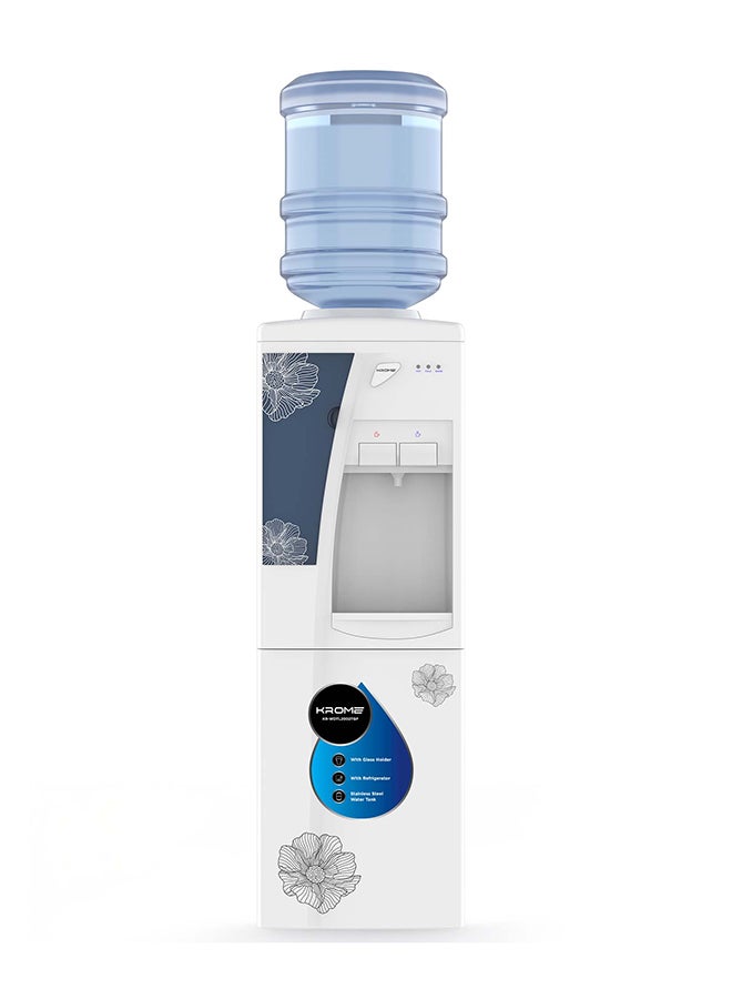 Compare Glass Holder Water Dispenser | Hot & Cold Water | Builtin 16L Refrigerator | Stainless Steel Tanks | Child Safety Lock | Compact ABS Body | Compressor Cooling KRWDTL2002TGP white at KSA Price