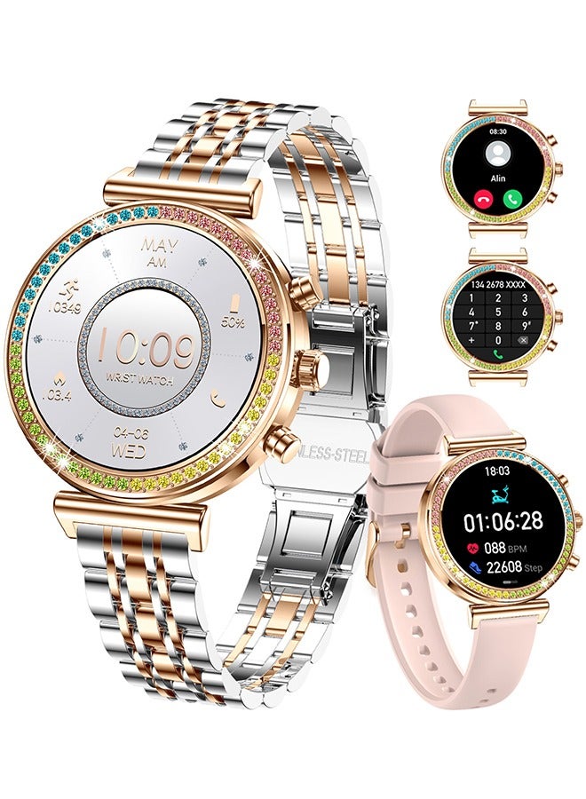 Compare Smart Watch for Women, 1.27 HD Screen, Bluetooth Calls Fitness Tracker Sports Womens Smartwatch for Android iOS Phones, Heart RateSleep MonitorIP67 Waterproof, Two Tone Gold at KSA Price