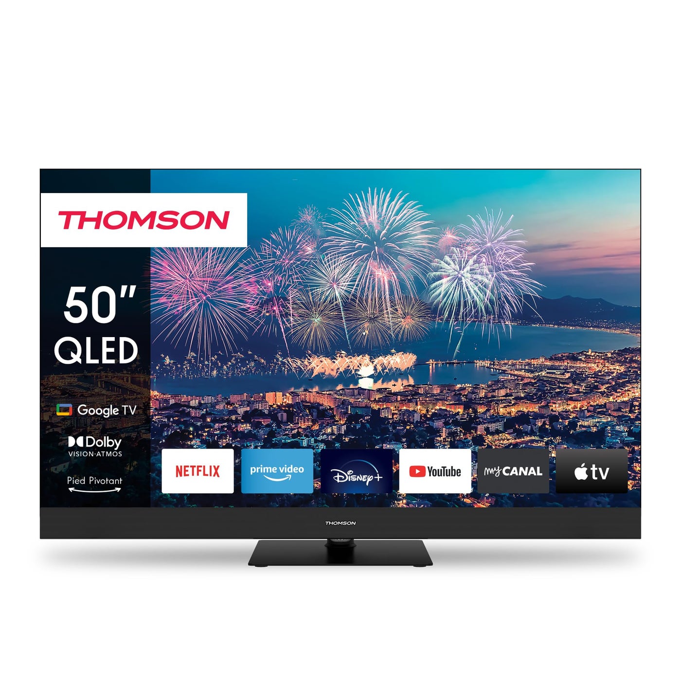 Compare 50Inch 4K QLED Smart TV with Google Assistant, Front Speakers, Dolby Vision and Atmos at KSA Price